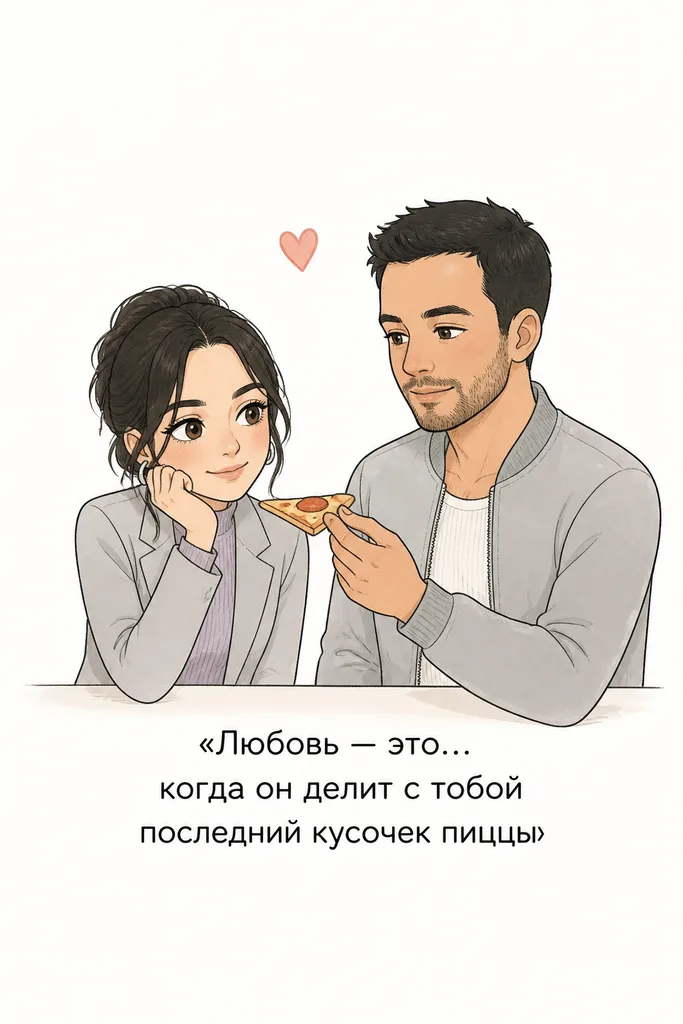 Милая открытка для двоих, пример 1